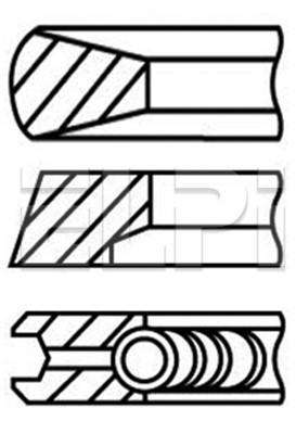 Set segmenti piston LP182 3056 STD ELPI